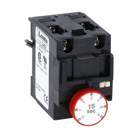Lovato Auxiliary Contact, 2 Contact, 1NO + 1 NC, Front Mount, BF G485 [11G48515]; 248-5472