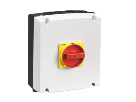Lovato 3P Pole Wall Mount Switch Disconnector - 100A Maximum Current, 55kW Power Rating, IP65 [GAZ100C]; 248-5521