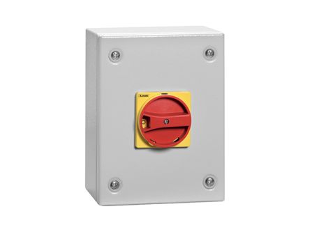 Lovato 3P Pole Wall Mount Switch Disconnector - 100A Maximum Current, 55kW Power Rating, IP65 [GAZM100]; 248-5531