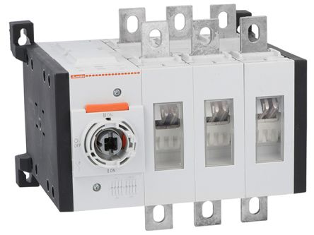 Lovato 3P Pole Screw Mount Changeover Switch - 500A Maximum Current, 500kW Power Rating [GLC0500C1]; 248-5556
