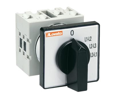 Lovato 7 Position Voltmeter Cam Switch, 16A, Short Black Handle Actuator [GX1666U]; 248-5583