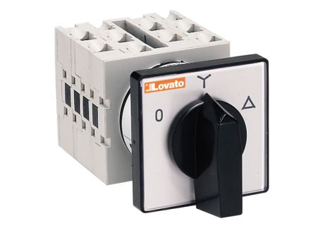 Lovato Rotary Cam Switch Star Delta Starter, Star Delta, 18.5 kW, 440 V ac, 3 Phase, IP20, IP65 [GX4012U]; 248-5604