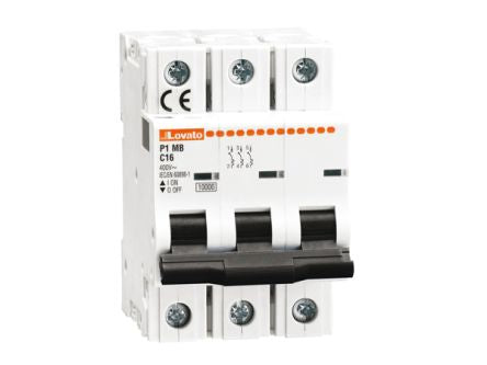 Lovato P1 MCB, 3P, 13A Curve C, 230V AC, 80V DC [P1MB3PC13]; 248-5621