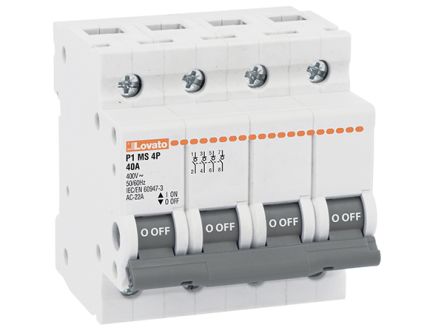 Lovato 4P Pole DIN Rail Switch Disconnector - 100A Maximum Current [P1MS4P100]; 248-5642