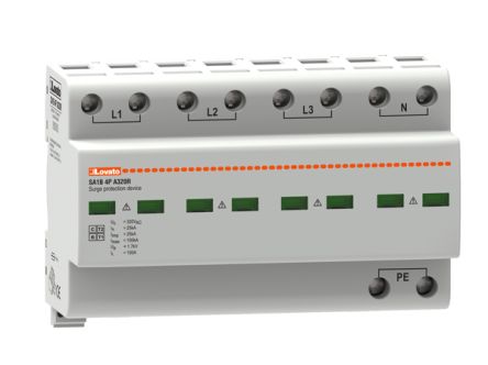 Lovato Single Phase Surge Protector, 100kA, DIN Rail Mount [SA1B4PA320R]; 248-5666
