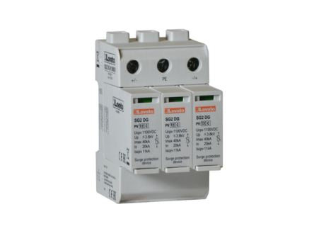 Lovato Single Phase Surge Protector, 40kA, DIN Rail Mount [SG2DGK10M3R]; 248-5670