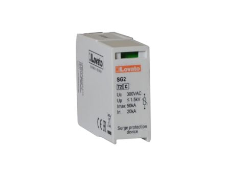 Lovato Single Phase Replacement cartridge, 50kA, DIN Rail Mount [SGX02PA300]; 248-5676