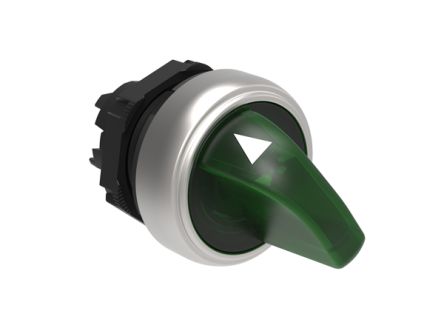 Lovato LPCSL12 Series 2 Position Selector Switch Head, 29.5mm Cutout, Green Handle [LPCSL1203]; 248-6026