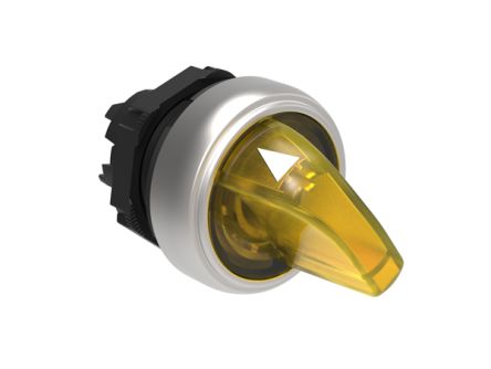 Lovato LPCSL12 Series 2 Position Selector Switch Head, 22mm Cutout, Yellow Handle [LPCSL1205]; 248-6028