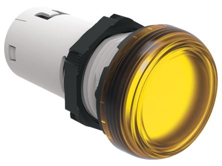 Lovato, LPML, Panel Mount Yellow LED Pilot Light, 22mm Cutout, IP66, IP67, IP69K, Round, 230V [LPMLM5]; 248-6066