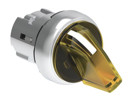 Lovato LPSSL13 Series 3 Position Selector Switch Head, 22mm Cutout, Yellow Handle [LPSSL1305]; 248-6121