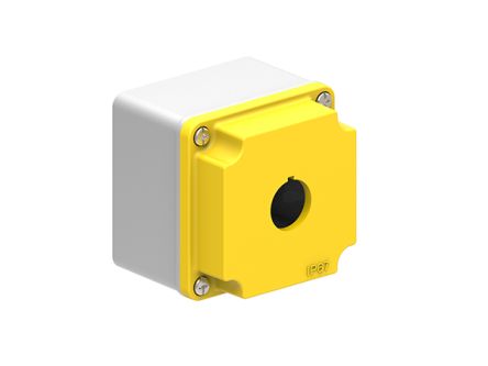 Lovato Yellow Aluminium Alloy LPZM Empty Control Station - 1 Hole 22.5 Diameter [LPZM1A5]; 248-6159