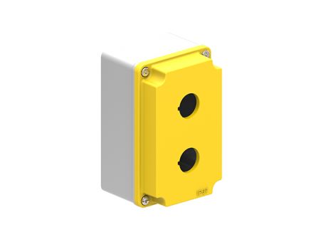 Lovato Yellow Plastic LPZM Empty Control Station - 2 Hole 22.5mm Diameter [LPZM2A5]; 248-6161