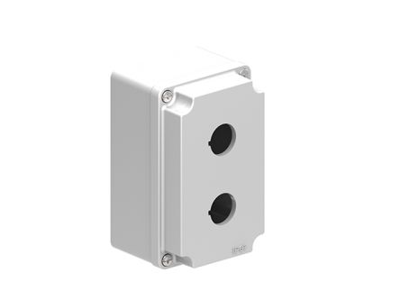 Lovato Grey Aluminium Alloy LPZM Empty Control Station - 2 Hole 22.5mm Diameter [LPZM2A8]; 248-6162