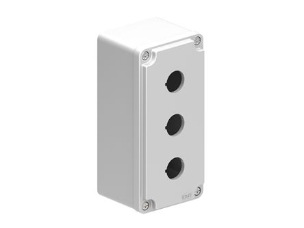 Lovato Grey Aluminium Alloy LPZM Empty Control Station - 3 Hole 22mm Diameter [LPZM3A8]; 248-6163