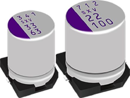 Panasonic 82μF Conductive Polymer Aluminium Solid Capacitor 72V dc, Surface Mount - 72SXV82M [72SXV82M]; 248-6224