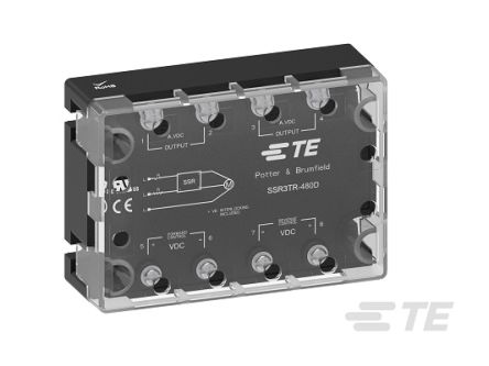 TE Connectivity SSR3 Series Solid State Relay 3 Phase, 10 A Load, Panel Mount, 480 V rms Load [SSR3TR-480D10R]; 248-6829