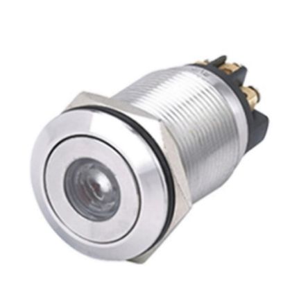 RS PRO Illuminated Push Button Switch, Latching, Panel Mount, 19.2mm Cutout, DPST, Green LED, 250V ac, IP65 [0]; 248-9147