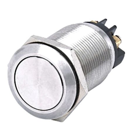 RS PRO Push Button Switch, Momentary, Panel Mount, 19.2mm Cutout, DPST, 250V ac, IP65 [0]; 248-9165
