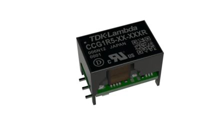 TDK-Lambda CCG DC-DC Converter, 15V dc/, 4.5 → 18 V dc Input, 1.5W, Through Hole [CCG1R5-12-03SR]; 248-9608