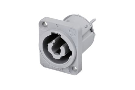 REAN Products Compact Power Connector Panel Mount Socket, 2 + PE, 250 V [RRAC3O-G-000-0]; 248-9828