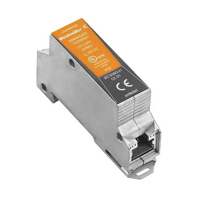 Weidmuller, 1348 Surge Suppressor Unit 48 V Maximum Voltage Rating 10kA Maximum Surge Current Cat-6 Surge Protector [1348590000]; 249-3332