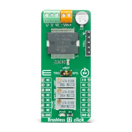 MikroElektronika Brushless 12 Click Motor Controller for L6235 [MIKROE-4357]; 249-3373