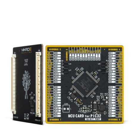 MikroElektronika MCU CARD for PIC32 PIC32MX795F512L 32 bit Development Board MIKROE-4373 [MIKROE-4373]; 249-3377