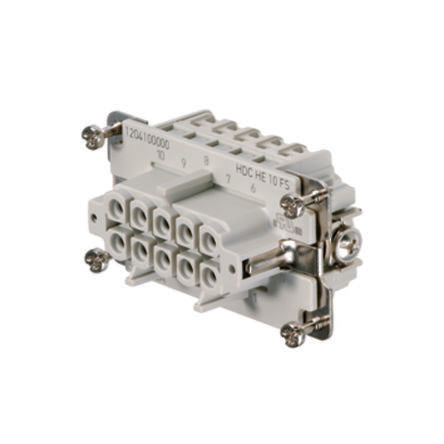 Weidmuller Contact Insert, 16A, Female, HE Series, 10 Contacts [1204100000]; 249-3429