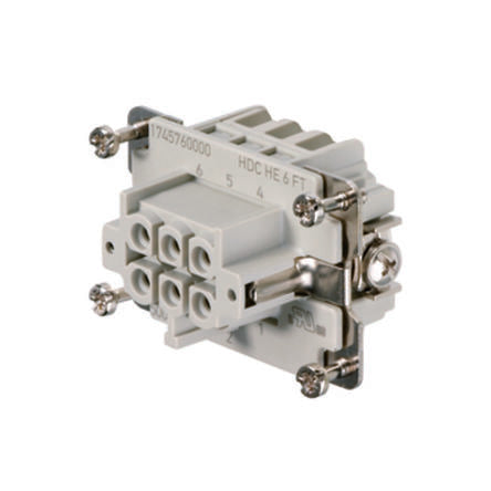 Weidmuller Contact Insert, 24A, Female, HE Series, 6 Contacts [1745760000]; 249-3475
