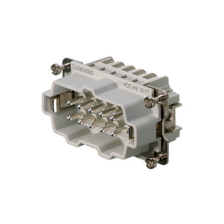 Weidmuller Contact Insert, 16A, Male, HE Series, 10 Contacts [1745830000]; 249-3480