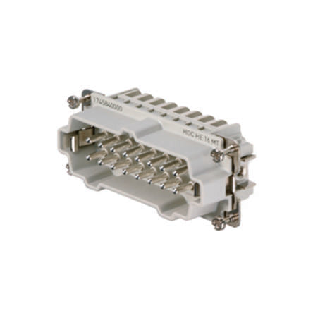 Weidmuller Contact Insert, 16A, Male, HE Series, 16 Contacts [1745840000]; 249-3481