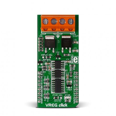 MikroElektronika VREG Click LDO Voltage Regulator for LM317-M, MCP3204, MCP4921 [MIKROE-2443]; 249-3934