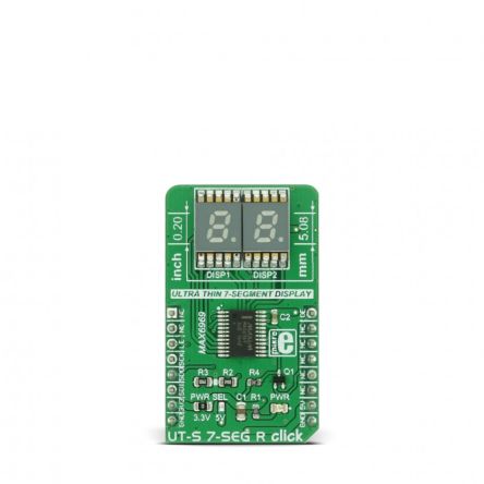 MikroElektronika MIKROE-2840, UT-S 7-SEG R Click LED Driver LED Driver for MAX6969 for 7-Segment Display [MIKROE-2840]; 249-3951
