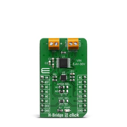 MikroElektronika H-Bridge 5 Click Motor Control for MP6515GF-Z for DC Motors, Inductive Loads [MIKROE-3854]; 249-3974