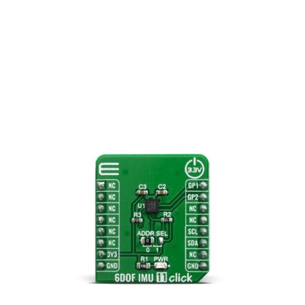 MikroElektronika 6DOF IMU 11 Click Inertial Measurement Unit (IMU) - 6 DoF mikroBus Click Board for KMX63 [MIKROE-3869]; 249-3977