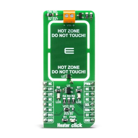 MikroElektronika Heater Click Temperature Sensor Temperature Sensor Board for MCP3221, TMP235 [MIKROE-3996]; 249-4007