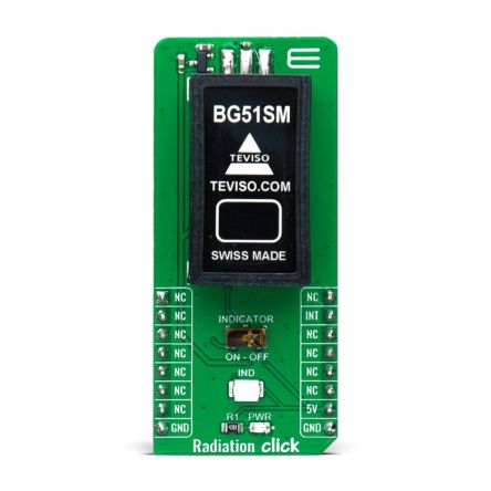MikroElektronika Radiation Click Enviroment Sensor mikroBus Click Board for BG51 [MIKROE-4036]; 249-4012