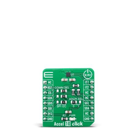 MikroElektronika Accel 10 Click Accelerometer Sensor Accelerometer for LIS2DW12TR [MIKROE-4112]; 249-4046