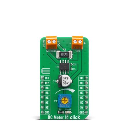 MikroElektronika DC Motor 6 Click DC Motor Driver for TB67H451FNG for Boats, RC Cars [MIKROE-4114]; 249-4049