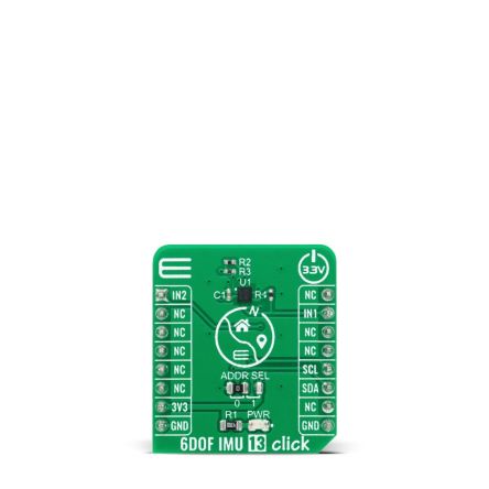MikroElektronika 6DOF IMU 13 Click Inertial Measurement Unit (IMU) - 6 DoF mikroBus Click Board for MC6470 [MIKROE-4228]; 249-4068