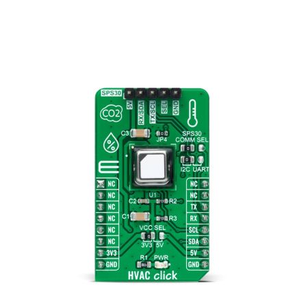 MikroElektronika HVAC Click Carbon Dioxide Sensor mikroBus Click Board for SCD41 [MIKROE-4290]; 249-4080