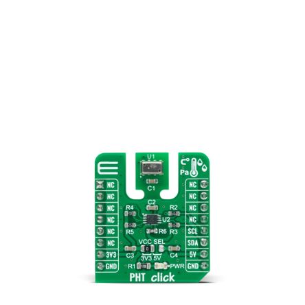 MikroElektronika PHT Click Enviroment Sensor mikroBus Click Board for MS8607 [MIKROE-4348]; 249-4090