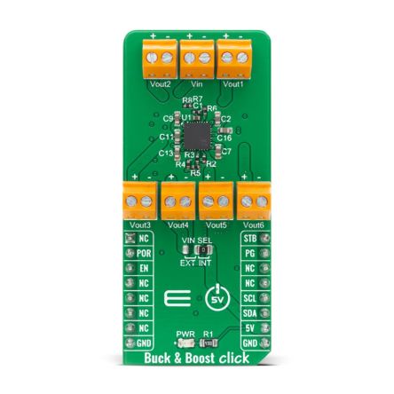 MikroElektronika Buck & Boost Click Buck-Boost Controller for MIC7401 [MIKROE-4354]; 249-4091