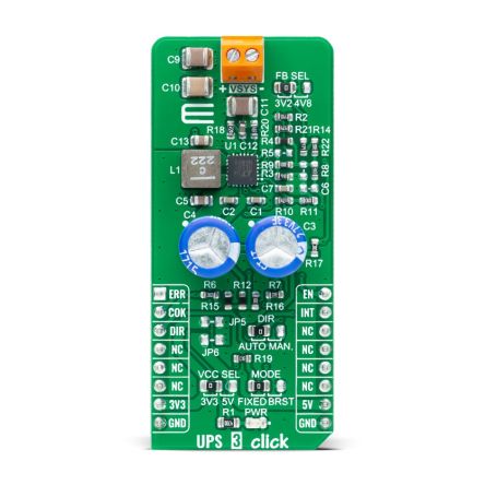 MikroElektronika UPS 3 Click Battery Charger for LTC3110 [MIKROE-4479]; 249-4111