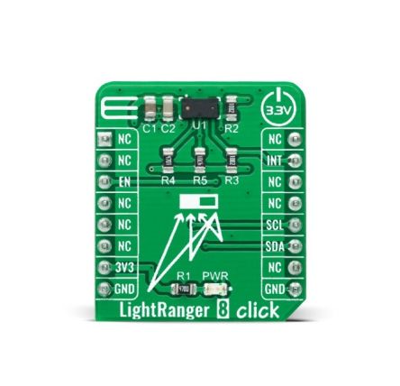MikroElektronika LightRanger 8 Click Optical mikroBus Click Board for VL53L3CX [MIKROE-4492]; 249-4115