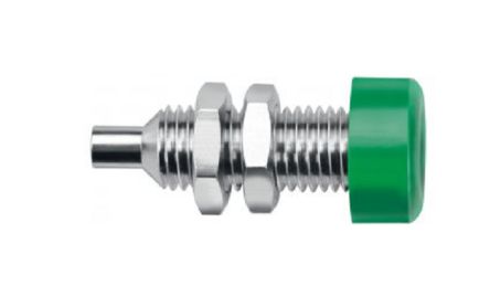 Schutzinger Green Female Banana Socket, Solder Lug Termination, 32A, 30 V ac/dc, 60 V ac/dc, Nickel Plating [RS BU 403 Ni / GN]; 249-4793
