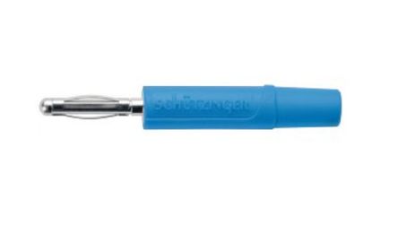 Schutzinger Blue Banana adapter With Nickel Plated contacts and Nickel Plated [RS FK 02 L Ni / BL]; 249-4794