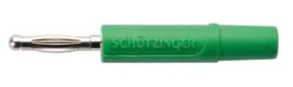 Schutzinger Green Banana adapter With Nickel Plated contacts and Nickel Plated [RS FK 02 L Ni / GN]; 249-4796