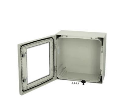Fibox Polycarbonate Wall Box, IP66, 400 mm x 400 mm x 210mm [ARCA 404021W No MP]; 249-5850